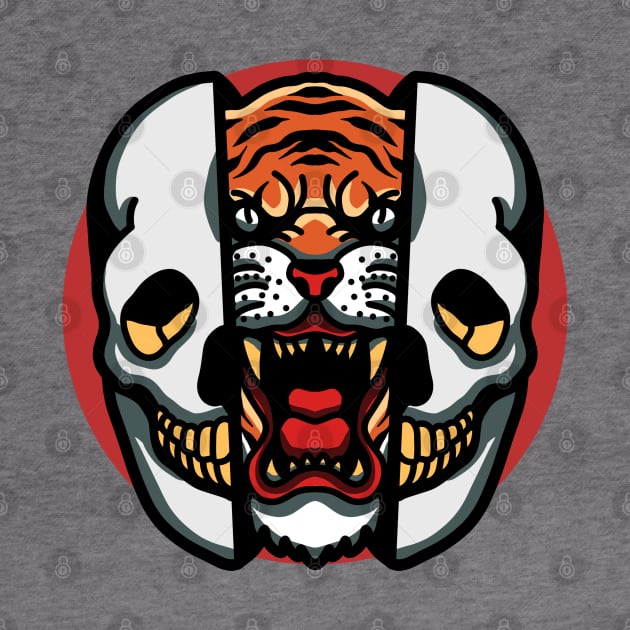 tiger in skull by donipacoceng